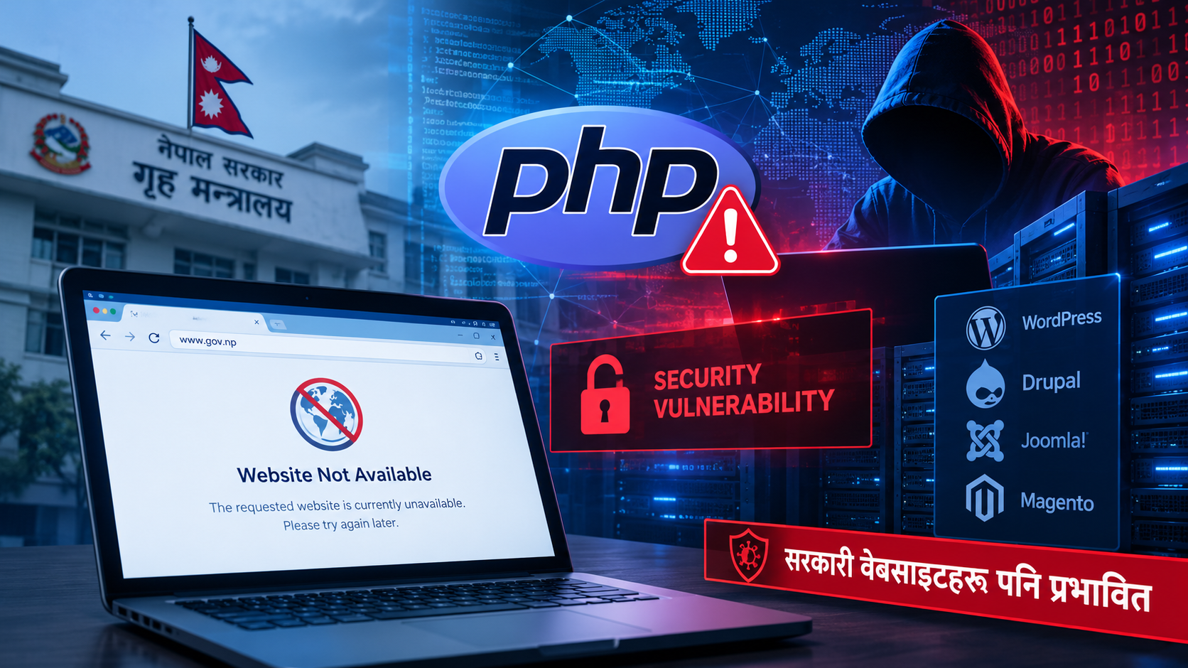 PHP मा गम्भीर सुरक्षा कमजोरी, नेपालसहित विश्वका सरकारी वेबसाइट प्रभावित